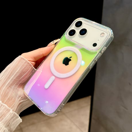 キラキラ iPhone17Pro/17Airケース MagSafe充電 クリア iPhone16ProMax/15Proカバー オシャレ 黄ばまない 丈夫[M5519]