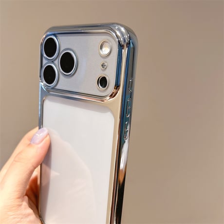 メッキ クリアiPhone17ProMax/17Proケース 高透明 iPhone16ProMax/15Pro/14カバー 頑丈 薄型軽量 [M6480]