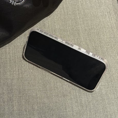 リボン柄 iPhone16pro/16ケース パールとリボングリップ マグネット iPhone15pro/14/13promaxケース かわいい 多機能 女子力UP [M5072]