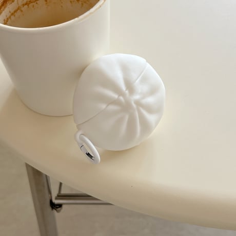 まんじゅう Airpods4ケース ギフトにおすすめ AirpodsPro2ケース airpods3/2カバー リング付き 面白い 食べ物デザイン[M5387]