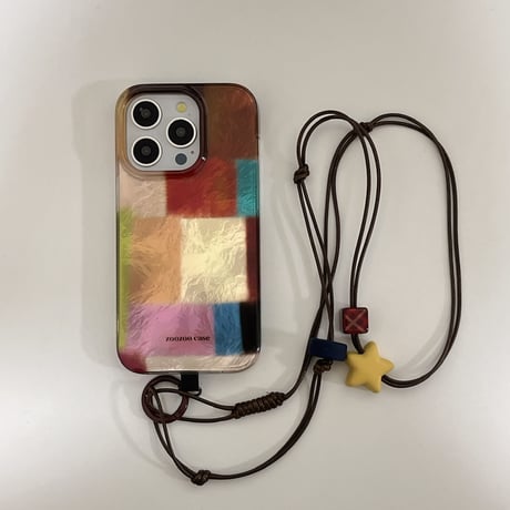 オシャレ iPhone16/16Proケース ショルダーストラップ アイフォン15プロ/14/13proカバー シック 便利 丈夫 [M4741]