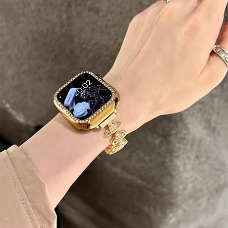 ジュエリー Applewatchベルト 高級感 Ultra2/1/SE(第2/1世代)/Series9/8/7/6/5/4/3/2/1アップルウォッチバンド おしゃれ[M4602]
