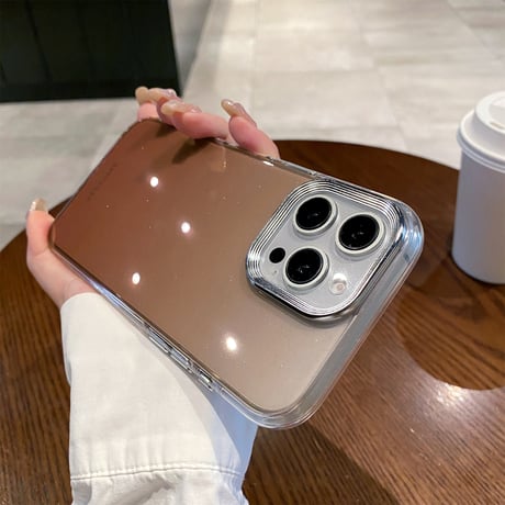 キラキラ半透明 iPhone16/16Proケース おしゃれ 黄ばまない iPhone15pro/14/13proカバー シンプル 耐久性 [M4727]