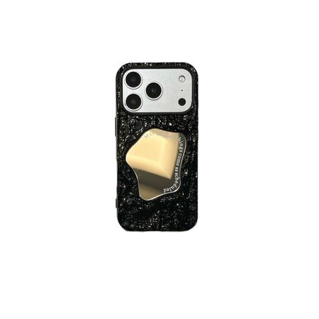 ミラー iPhone17Pro/17ケース しわ模様  iPhone17ProMax/16Pro/15カバー 大人可愛い 頑丈[M5865]