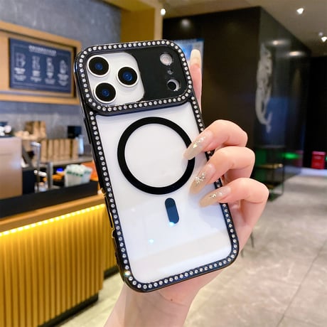 ジュエリーライン iPhone17/17Airケース MagSafe対応 iPhone17Pro/17ProMaxカバー パステルカラー 黄ばまない [M5667]
