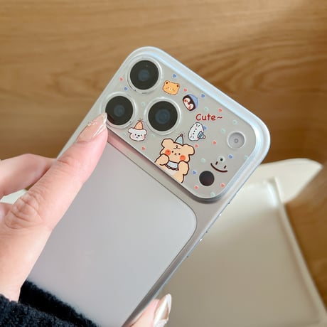 可愛い動物柄 カメラカバー  iPhone17Pro iPhone17ProMax ガラスレンズフィルム  頑丈 傷から保護 使いやすい [M6019]
