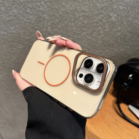 薄型軽量 iPhone16pro/16promaxカバー スタンド付 Magsafe対応 iPhone15pro/14/13カバー 高透明 黄ばまない[M5395]