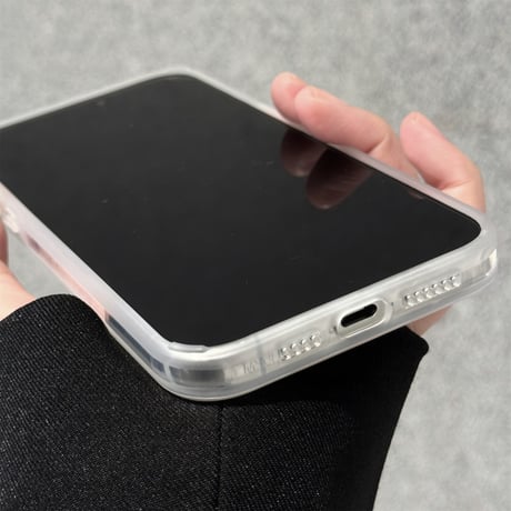 ハートダイヤグリップ iPhone15pro/15ケース オーロラカラー iPhone14pro/13/12proカバー おしゃれ 女子力アップ[M4210]