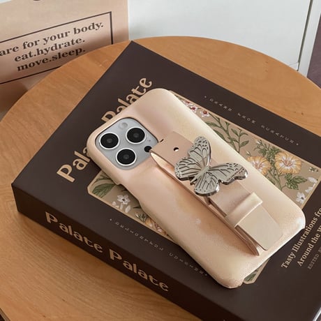蝶ベルト iPhone15Pro/15ProMaxケース オシャレ 人魚姫キラキラ素材 iPhone14/12/13Proカバー スタンド 女子力up ギフトにおすすめ[M3630]