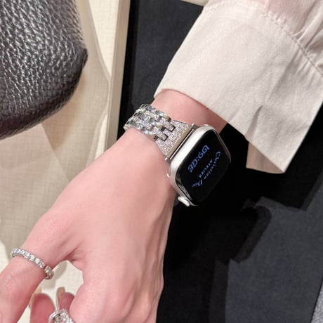 ダイヤ AppleWatchバンド 高級感 上品 AppleWatchベルト Series 11/10/9/8 SE3/2  Ultra3/2/1 高品質 キラキラ感たっぷり[M6456]