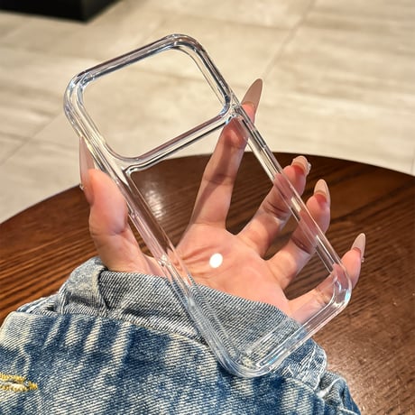 高透明 iPhone17ProMax/17Proケース ブルー/オレンジ/シルバーに合う iPhone17/Air/16/15カバー 黄ばまない 耐衝撃[M5844]