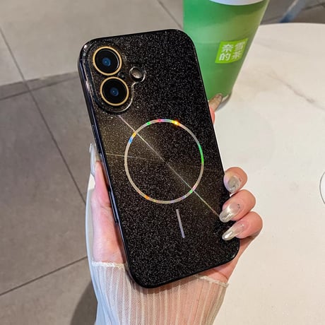 おしゃれ iPhone16/16proケース キラキララメ Magsafe充電 iPhone15pro/14/13promaxカバー カメラカバー 頑丈 [M5443]