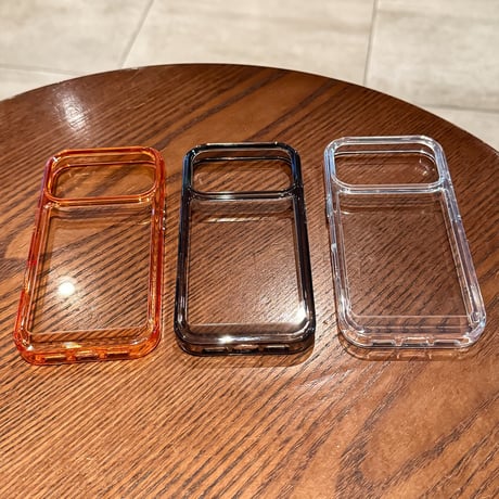 高透明 iPhone17ProMax/17Proケース ブルー/オレンジ/シルバーに合う iPhone17/Air/16/15カバー 黄ばまない 耐衝撃[M5844]