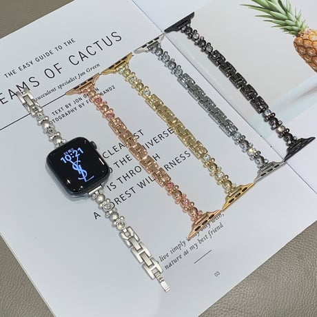 高級感ダイヤ AppleWatchバンド おしゃれ金属 アップルウォッチバンド Series10/9 Ultra series8 7 6 5 4  3 2 SE SE2 高品質 人気[M5319]