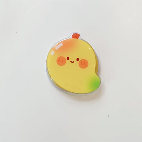 可愛い MagSafe対応スマホグリップ にこちゃん果物 磁石グリップ マグネット式スタンド 便利 ギフトにおすすめ[M4326]