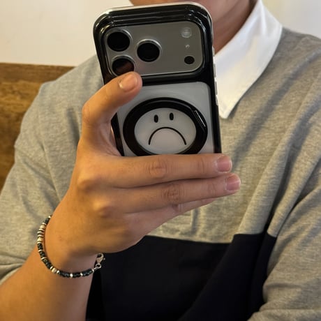 カップルペア iPhone17Pro/17promaxケース 絵文字 MagSafeリングスタンド iPhone17/16/15ケース 耐衝撃 高品質[M6542]