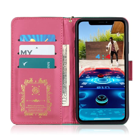 iphone13/13promaxケース 手帳型 カード/お札収納 アイフォン12proカバー  4色お揃い フリンジ 付きM1073