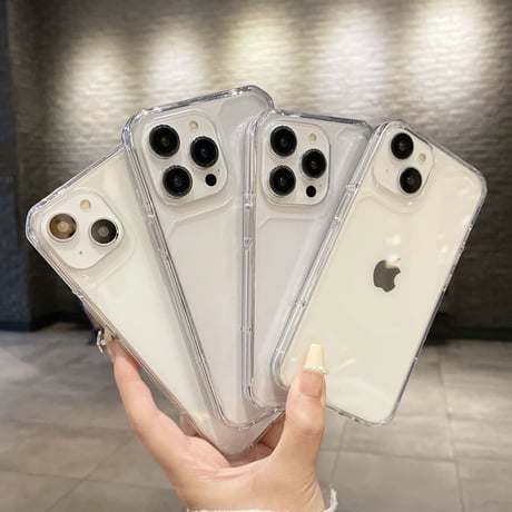 高透明感 iPhone14/13proケース 四角耐衝撃加工クリア iPhone12promax/11カバー シンプル  使いやすい 男女兼用[M3362]