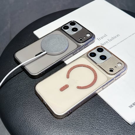 ラメ入りMagSafeリング iPhone17pro/17ケース ワイヤレス充電 高透明 iPhone16promax/15/14カバー シンプル オシャレ[M5987]