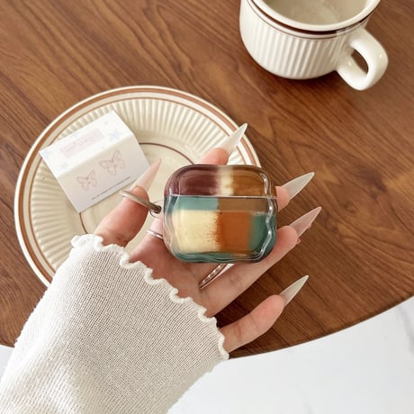 おしゃれ Airpods4ケース 大人可愛い Airpods3/Pro2ケース airpodspro2カバー  ストラップ うねうね トレンドファッション[M5185]