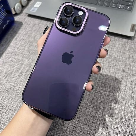高透明感黄ばまない iPhone14pro/14promaxケース ハード iphone13/13promaxカバー  薄型  金属カメラ枠/ボタン 頑丈[M2313]