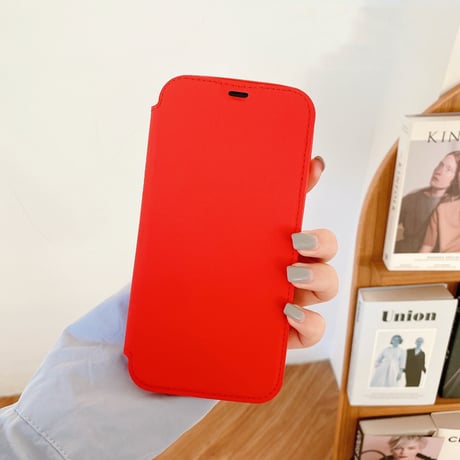 手帳型 iphone14/13promaxケース カード収納 iphone12/11proカバー  シンプル風 肌に優しい 手さわりいい[M2098]
