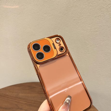 スタンド機能カメラカバー iPhone17ProMax/17ケース 高透明メタル iPhone17pro/16promaxカバー 黄ばまない シンプル [M5699]