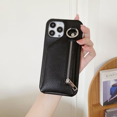小銭入れ付き アイフォン15/14proカバー 革製 iPhone13mini/12/11proカバー 高品質 12色 スタンド 小銭/カード/お札/鍵収納可[M3233]