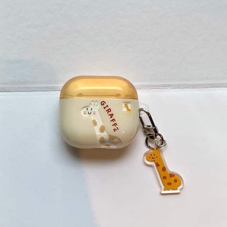 キリン Airpods4ケース キーホルダー付 AirpodsPro2ケース エアーポッズ3/2 かわいい ギフトにおすすめ[M5611]