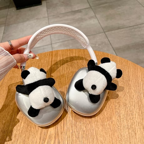 パンダ AirPodsMaxケース かわいい 動物 エアーポッズ マックス専用カバー 可愛い プレゼントにおすすめ[M4384]