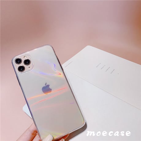 光るiphone13/12proケース 虹 ツヤ感 オシャレクリアiphone11promaxケース 透明iphoneXSカバー  女子メンズファッションM68