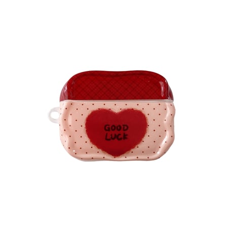 レッドハート柄 Airpods Pro3ケース 水玉模様 Airpods 4/3カバーケース AirpodsPro2/1  かわいい 女子力アップ [M6202]