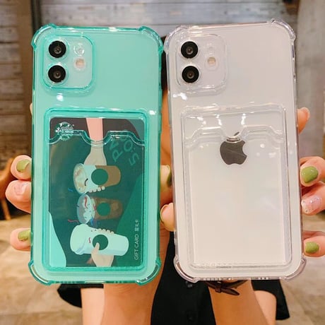 カード収納 背面ポケット iphone15/14proケース 薄型透明iphone13/12/11proカバー  耐衝撃頑丈 軽量 M575