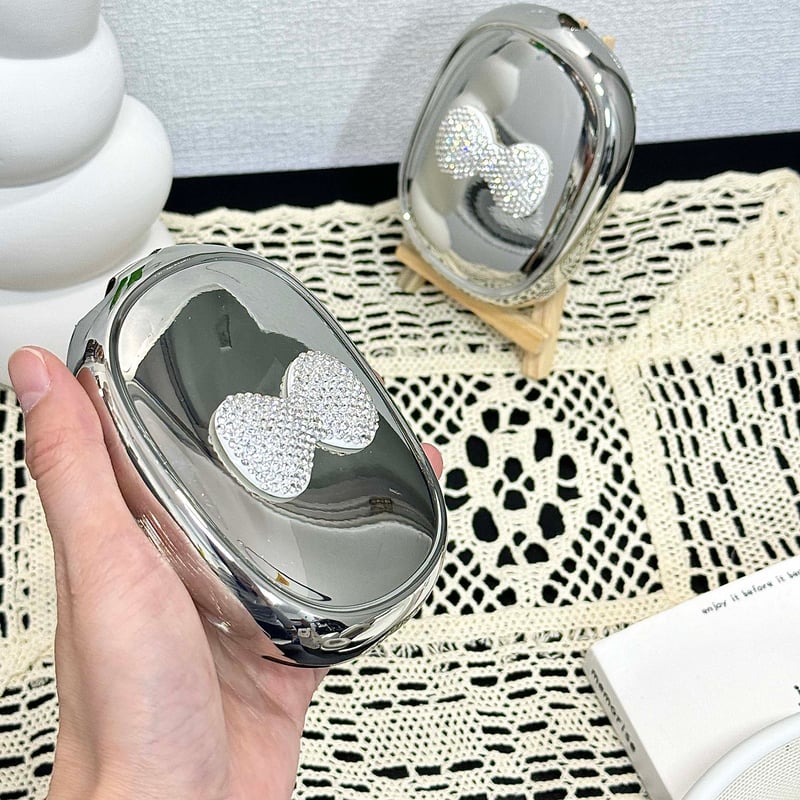 ジュエリーリボン AirPodsMaxケース 光沢感メッキ エアーポッズ