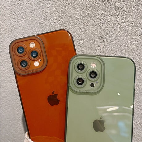 透明 iphone13/14promaxケース  艶カラーアイフォン11/XRカバー   全面保護  頑丈 シンプル風M949