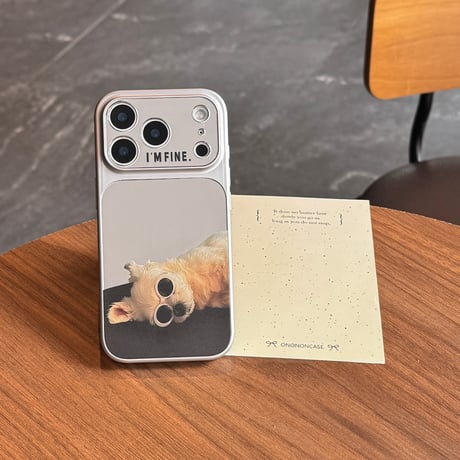 可愛い動物柄ミラー iPhone17Pro/17ケース カメラ保護カバー iPhone16Pro/15ProMaxケース 光沢感 頑丈 クール[M6384]