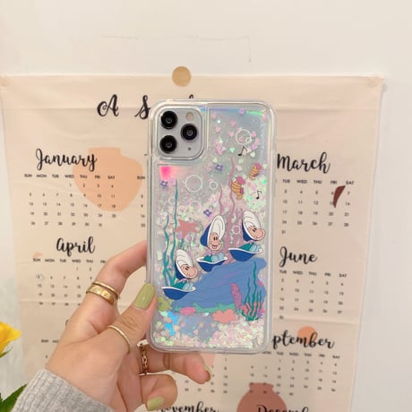 グリッター iphone12proカバー ラメキラキラアイフォン11プロ/iphone10ケース  カキ柄 インスタ映え スマホケース プレゼントM156