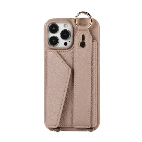 ショルダーストラップ iPhone14/15proカバー カード収納 ベルト付 アイフォン13pro/12/11proケース  多機能 高品質 使いやすい [M2646]