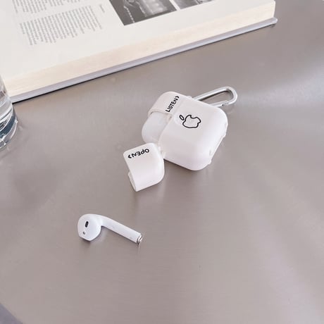 ボタン押すと開ける airpods保護ケース 面白い airpods3/proカバー  フックき  可愛い ギフトにおすすめ お揃い [M2097]