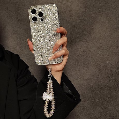 ジュエリーリボンストラップ キラキラ  スマホ用 高級感オシャレ シック 女子力アップ かわいい 取り付け外し簡単 [M4149]