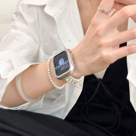 ダイヤ アップルウォッチ10バンド キラキラ高級感 AppleWatchベルト Ultra3/2/1 Series 10/9/8 SE3/2/1高品質 オシャレ[M5532]