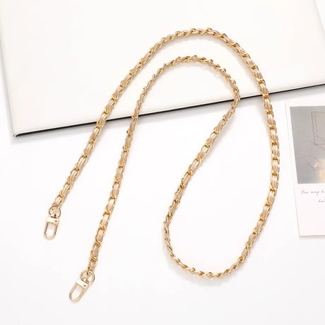 高級感ショルダーストラップ 金属／レザー 肩掛けストラップ 落下防止 おしゃれ セレブ愛用 女子力アップ  全機種対応  トレンド ロング バックチェーン 人気[M5483]