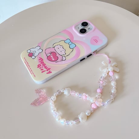 人魚姫スマホストラップ   可愛い キラキラ  おしゃれ  ハンド携帯ストラップ  女子力アップ  落下防止  全機種対応  頑丈[M2891]