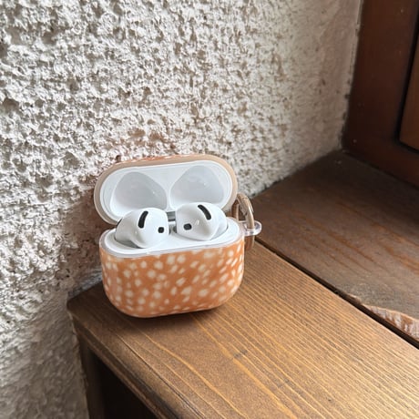 鹿柄 AirpodsPro3ケース 鹿キーホルダー エアポッズ4/3  AirpodsPro2/Proカバー  ギフトにおすすめ 可愛すぎ[M5962]