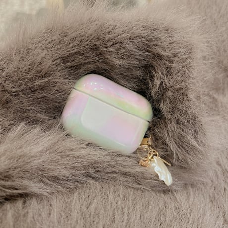 レーザー光る AirPodsPro2ケース 貝殻 真珠アクセサリー airpods3/2カバー 光る  お揃い ギフトにおすすめ[M2549]