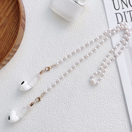 AirPods用ネックストラップ オシャレ イヤホン 落下紛失防止 可愛い ワイヤレス Bluetooth イヤホンストラップ  ホルダー  綺麗 人気[M1545]