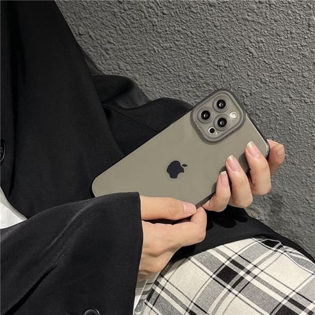 透明 iphone13/14promaxケース  艶カラーアイフォン11/XRカバー   全面保護  頑丈 シンプル風M949