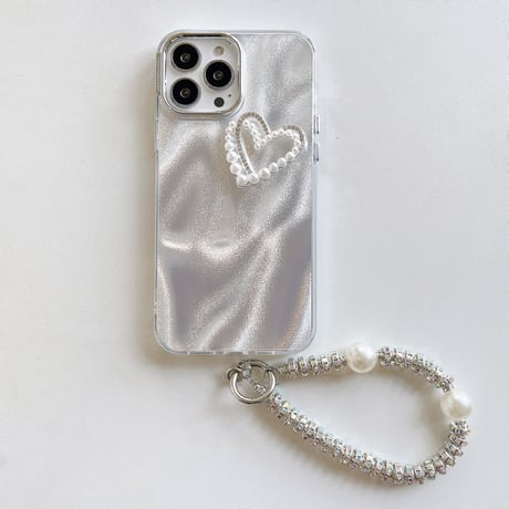 キラキラ iPhone15/16proケース パープストラップ付 アイフォン14プロ/13/12カバー 綺麗 女子力アップ [M4567]