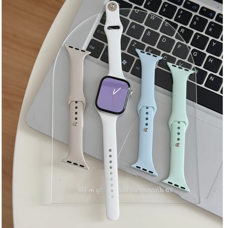 シリコン AppleWatchバンド シンプル風 シック Series11/10/9 Ultra series8 7 6 5  SE アップルウォッチベルト 使いやすい[M6511]