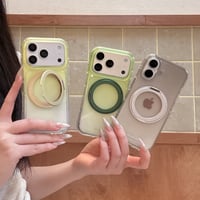 グラデーションカラー iPhone17Pro/17ケース MagSafeリングスタンド iPhone16Pro/15pro/14ケース 高透明 高品質[M6504]